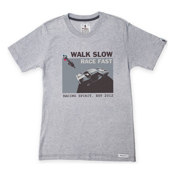 Tricou cu Mânecă Scurtă Bărbați OMP Walk Slow Gri - Mărime M