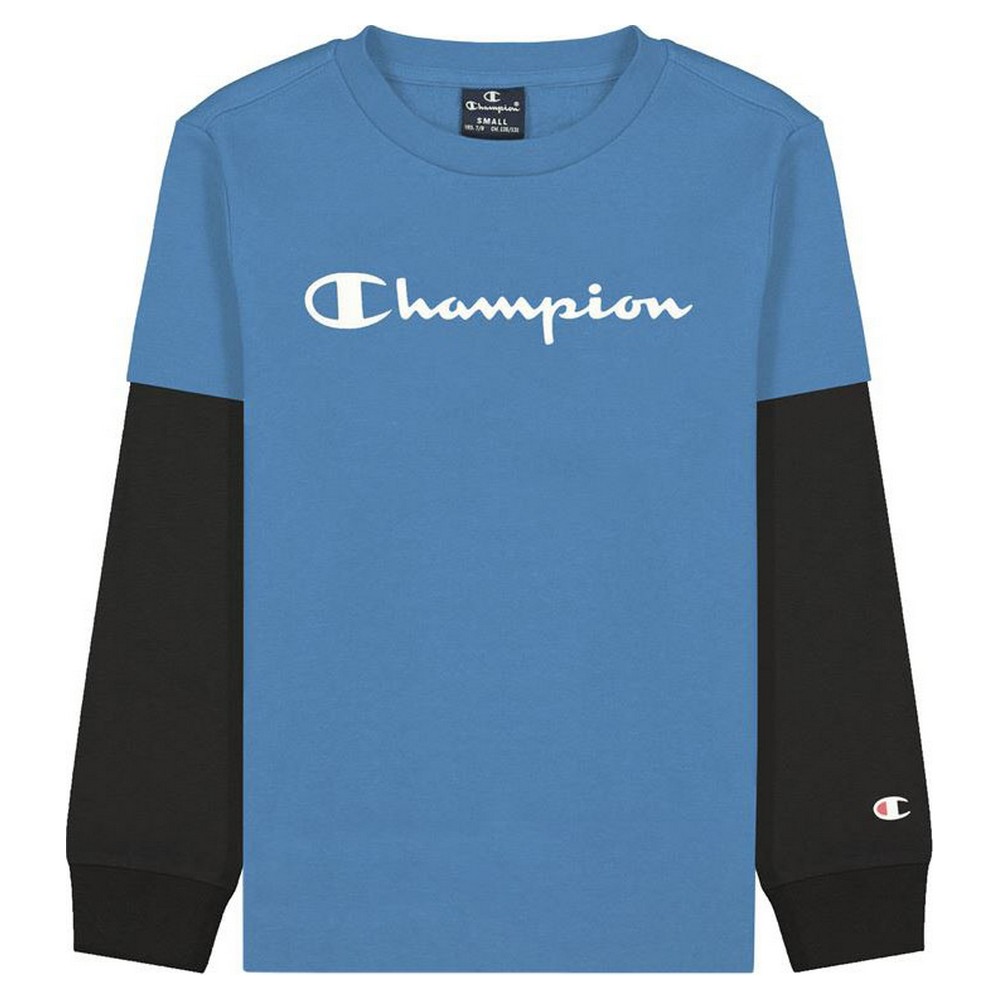 Tricou Champion Two Sleeves Albastru - Mărime 5-6 Ani