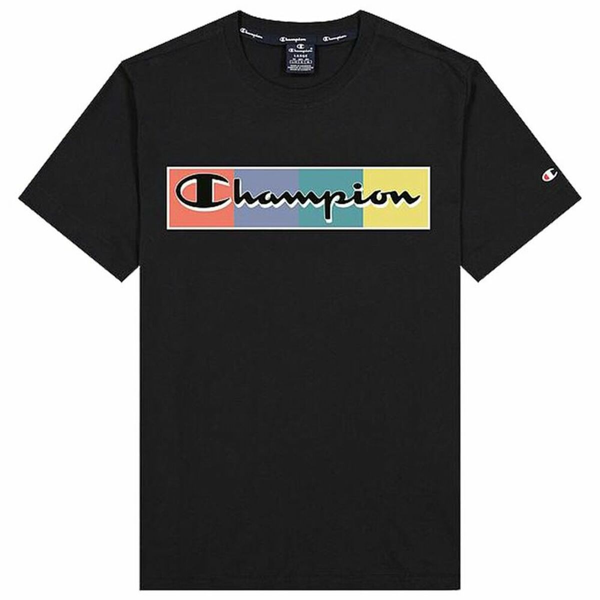 Tricou cu Mânecă Scurtă Champion Crewneck Negru - Mărime XS