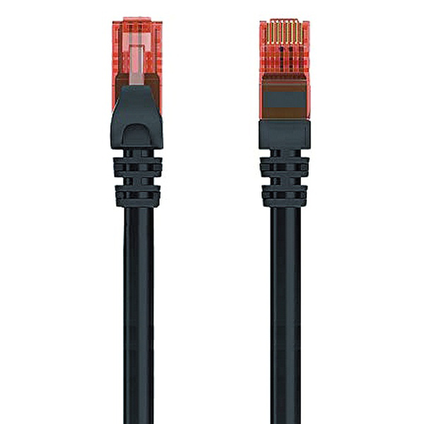 Cablu de Rețea Rigid UTP Categoria 6 Ewent EW-6U-005BL 1000 Mbit/s Negru (0,5 m)