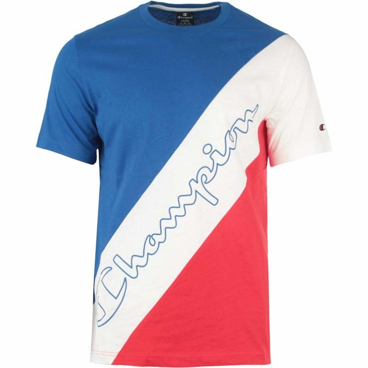 Tricou cu Mânecă Scurtă Bărbați Champion Sportswear Albastru - Mărime XS