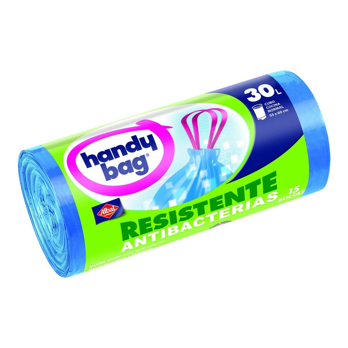 Saci de gunoi Handy Bag Antipicurare Antibacteriană (15 x 30 L)