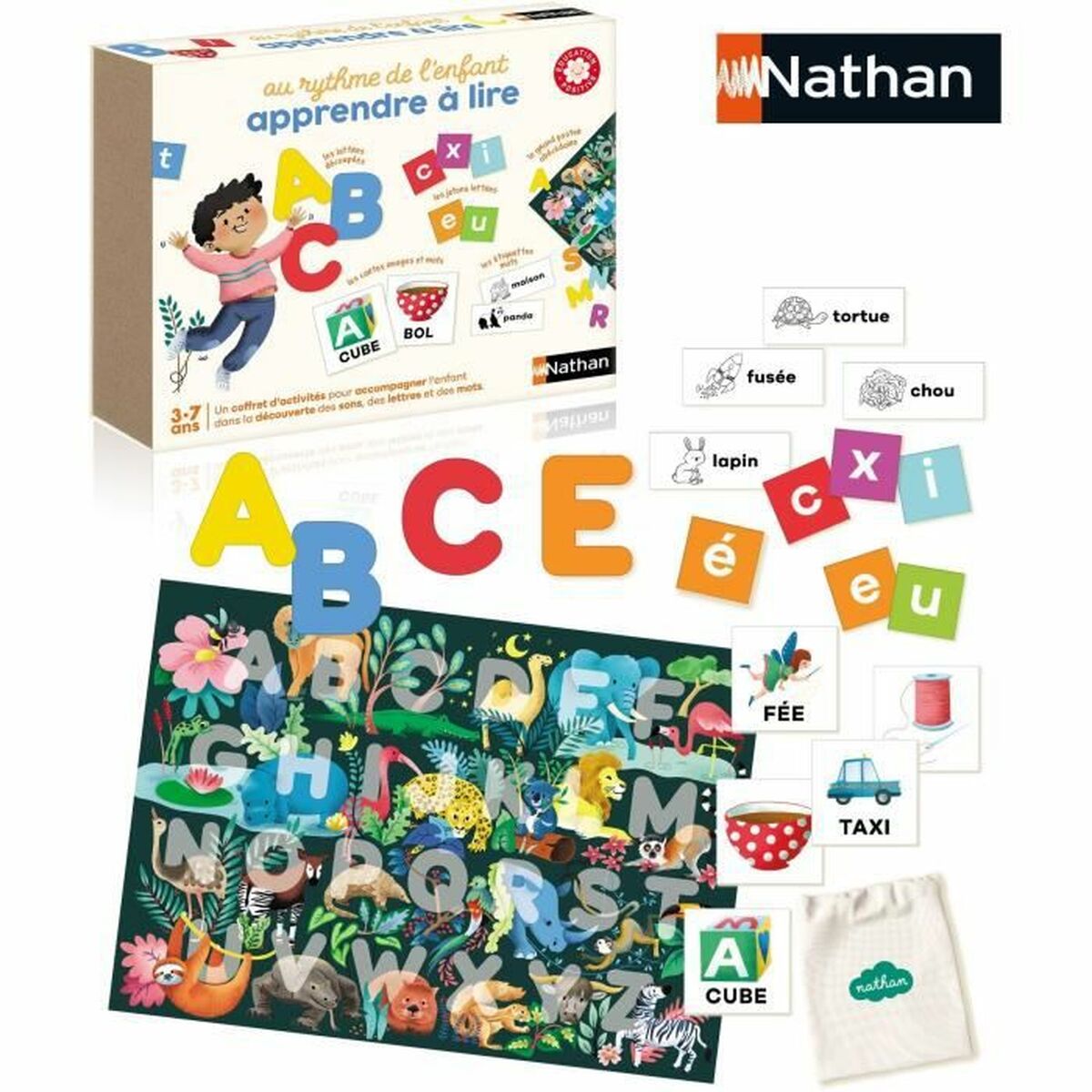 Joc de Masă Nathan Au Rhythm De L'Enfant: Learning To Read (FR)