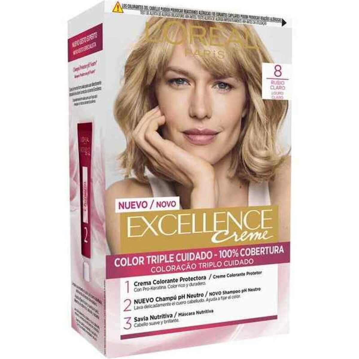 Vopsea Permanentă Excellence L'Oreal Make Up Blond Deschis Nº 8
