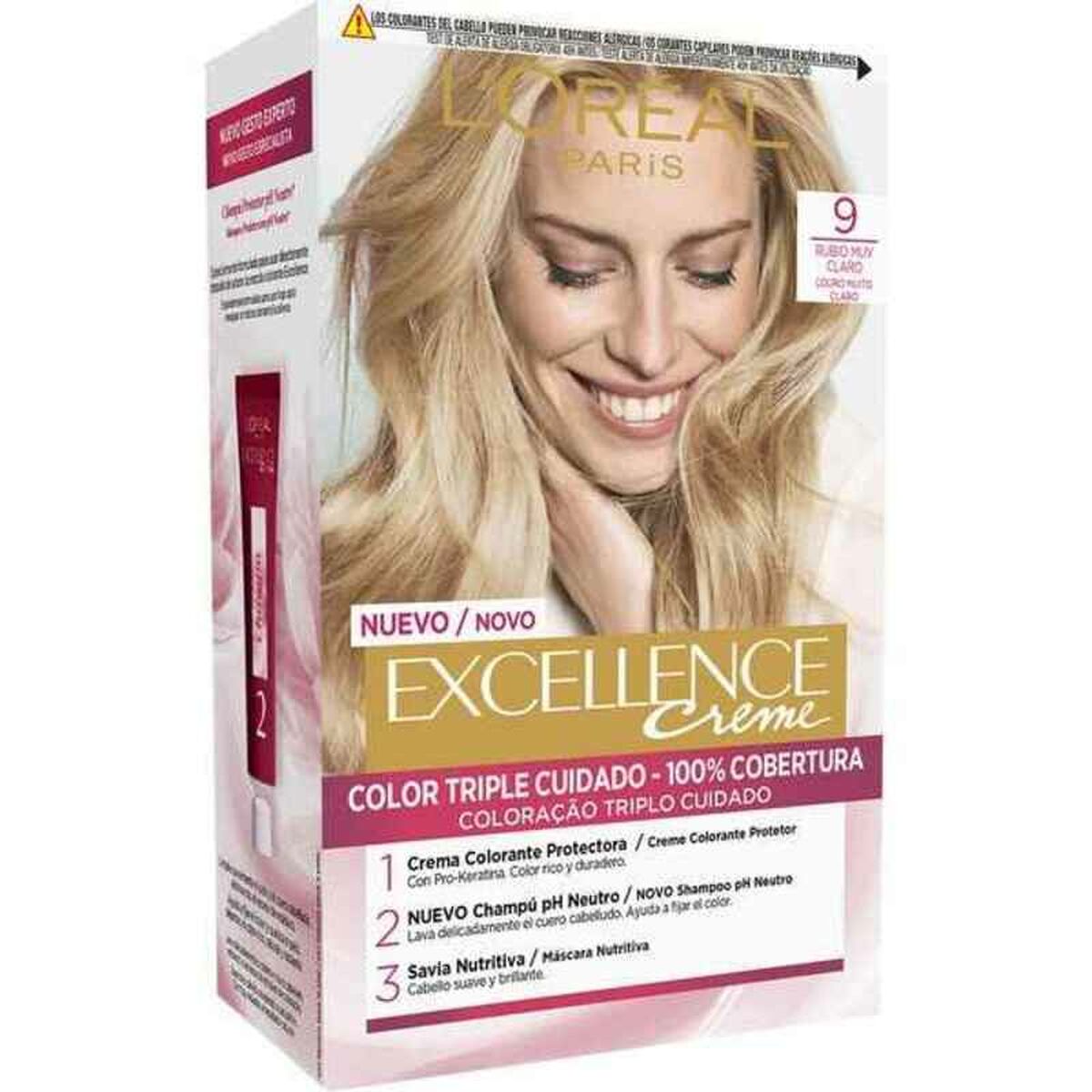 Vopsea Permanentă Excellence L'Oreal Make Up Blond Deschis Nº 9