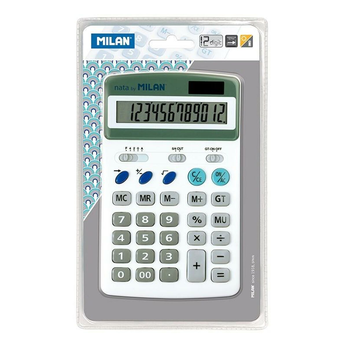 Calculator Milan Alb (17,5 x 11 x 3 cm)