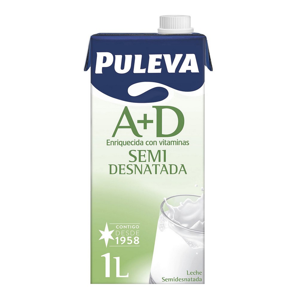Lapte semi-degresat Puleva A+D (1 L)
