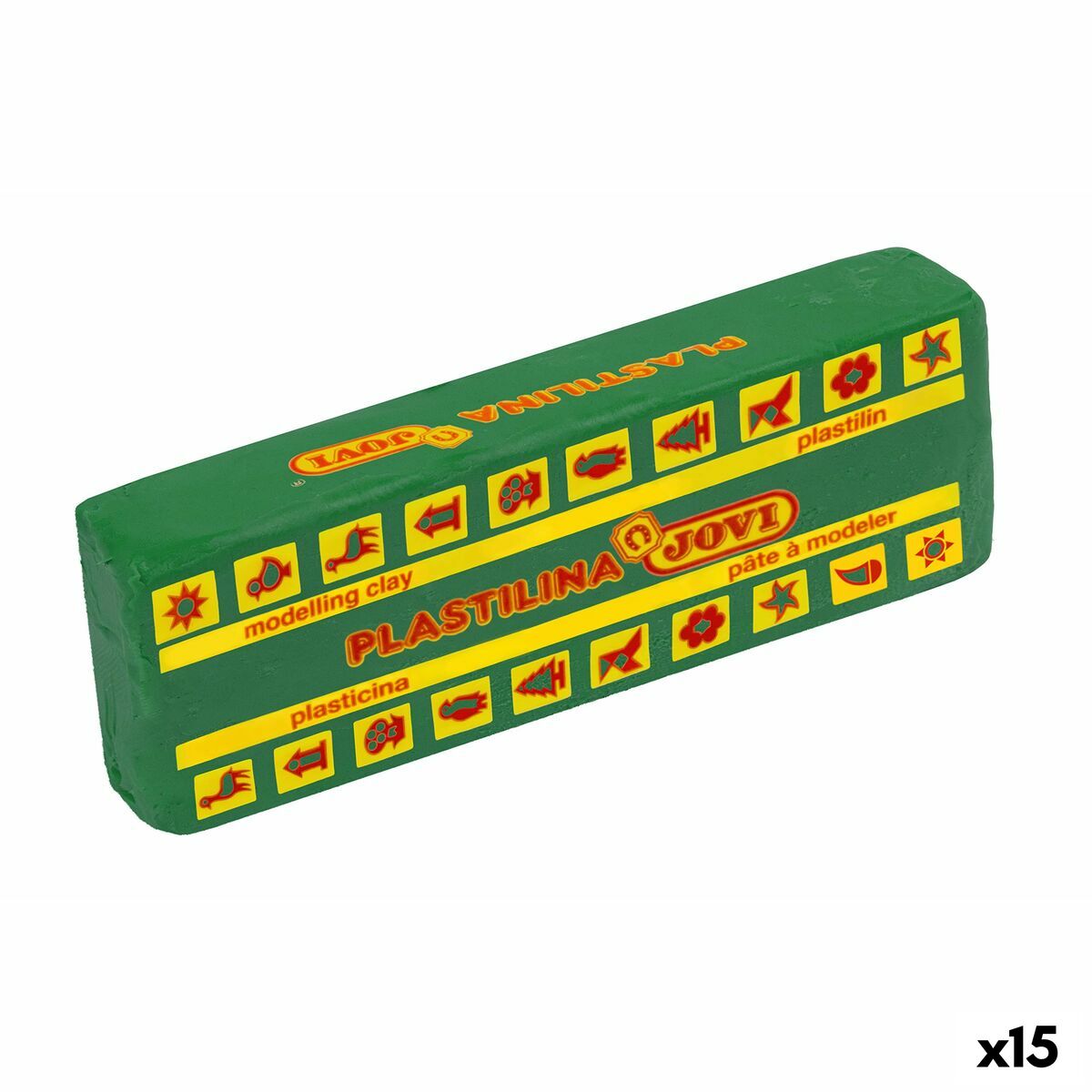 Batoane de plastilină Jovi School 150 g 15 Unități Verde inchis