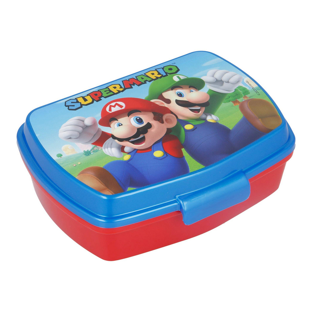 Cutie pentru Sandwich Super Mario Plastic Roșu Albastru (17 x 5.6 x 13.3 cm)