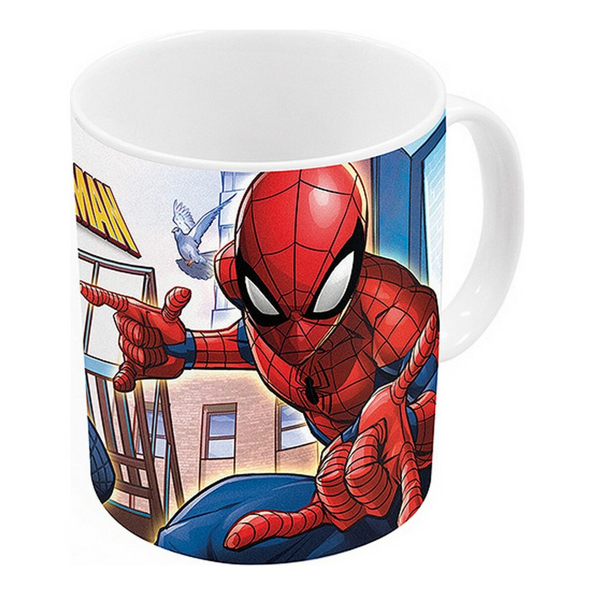 Cană tip Halbă Spiderman Great Power Ceramică Roșu Albastru (11.7 x 10 x 8.7 cm) (350 ml)