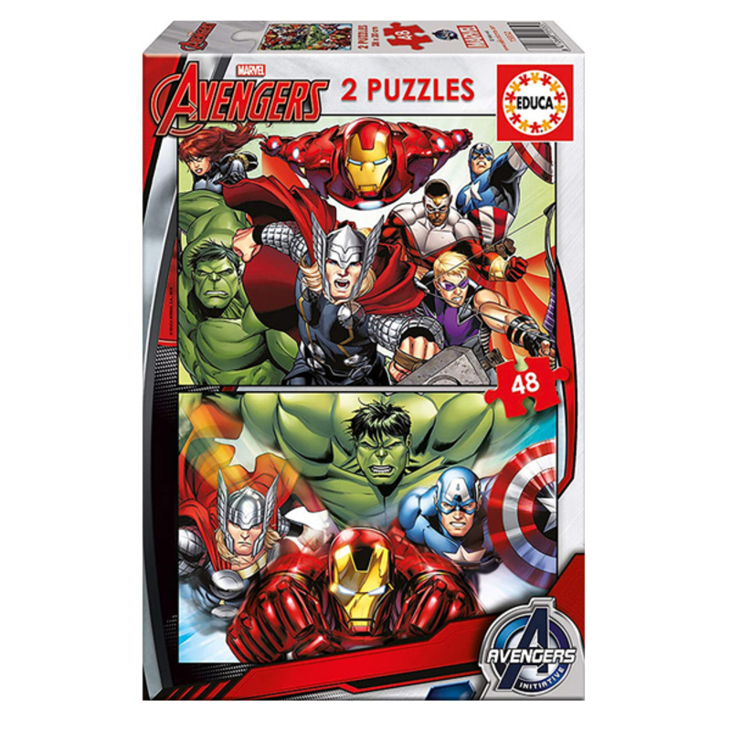 Puzzle pentru Copii Marvel Avengers Educa (2 x 48 pcs)