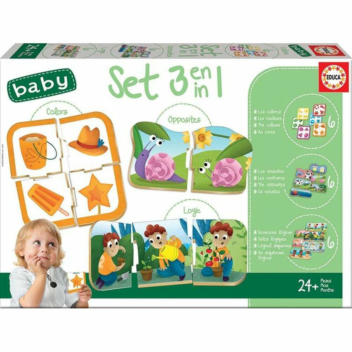 Puzzle Educa Baby 3 în 1 Peste 24 de luni