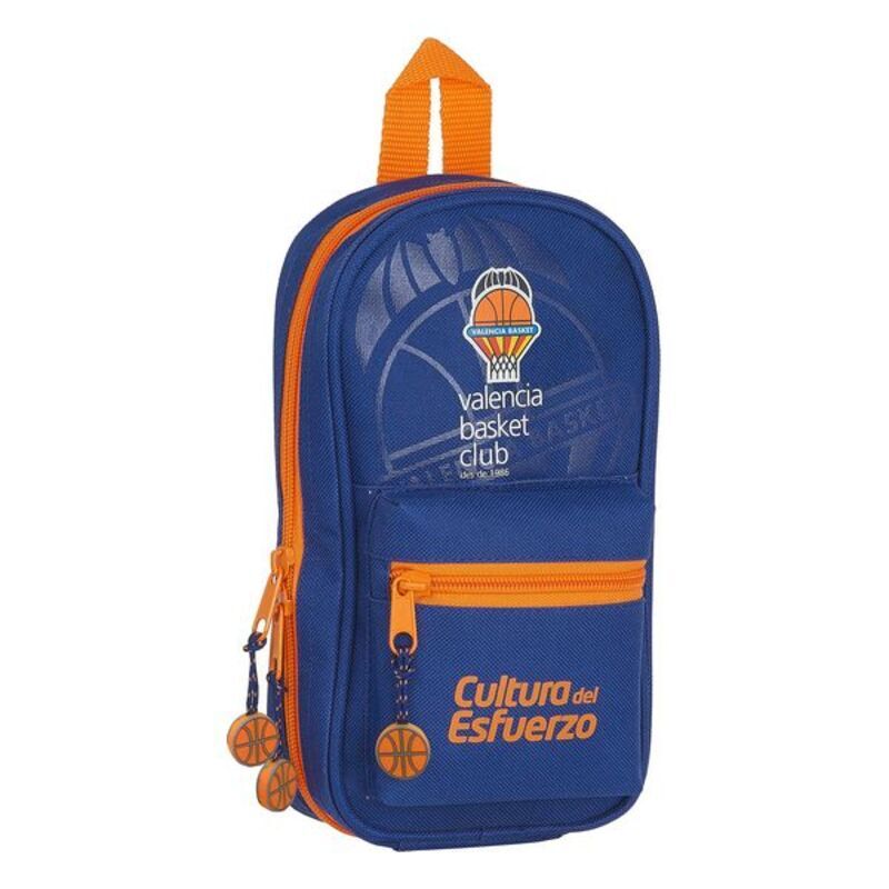 Pencil Case Backpack Valencia Basket Albastru Portocaliu (33 Piese)