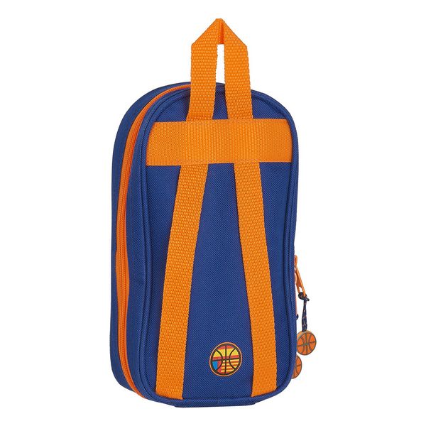 Pencil Case Backpack Valencia Basket Albastru Portocaliu (33 Piese)