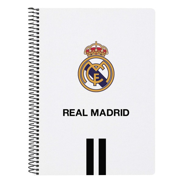 Caiet cu Inele Real Madrid C.F. Alb Negru A5