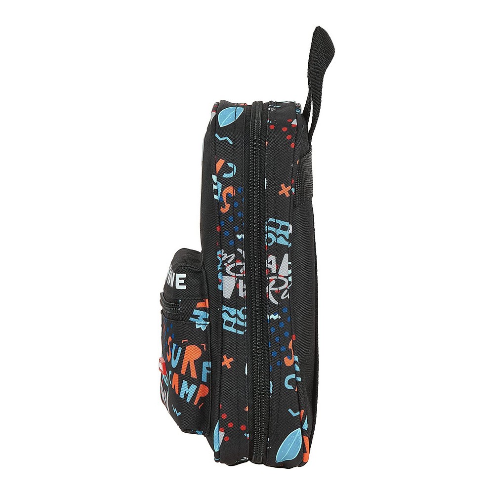 Cutie pentru creioane Surf Camp Safta Negru Portocaliu Albastru deschis (33 Piese)