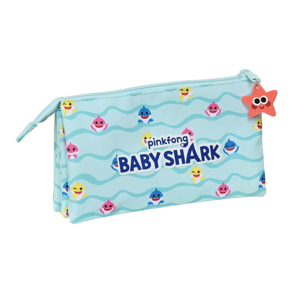 Penar Școlar Baby Shark Beach Day Galben Albastru deschis (22 x 12 x 3 cm)