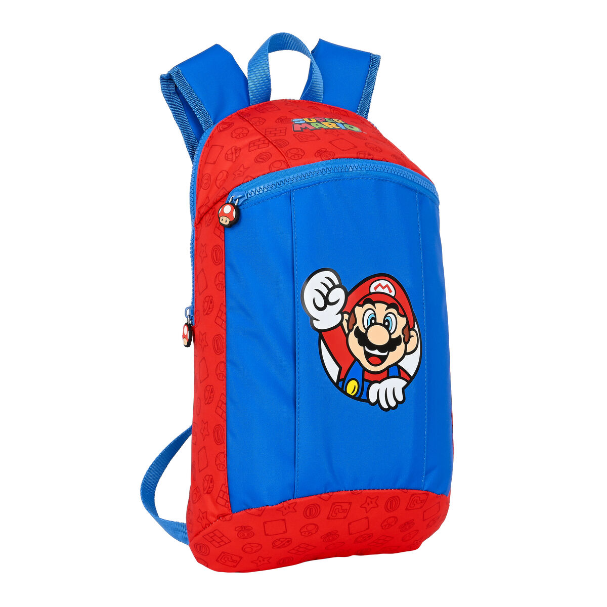 Rucsac pentru Copii Super Mario Mini Roșu Albastru (22 x 39 x 10 cm)