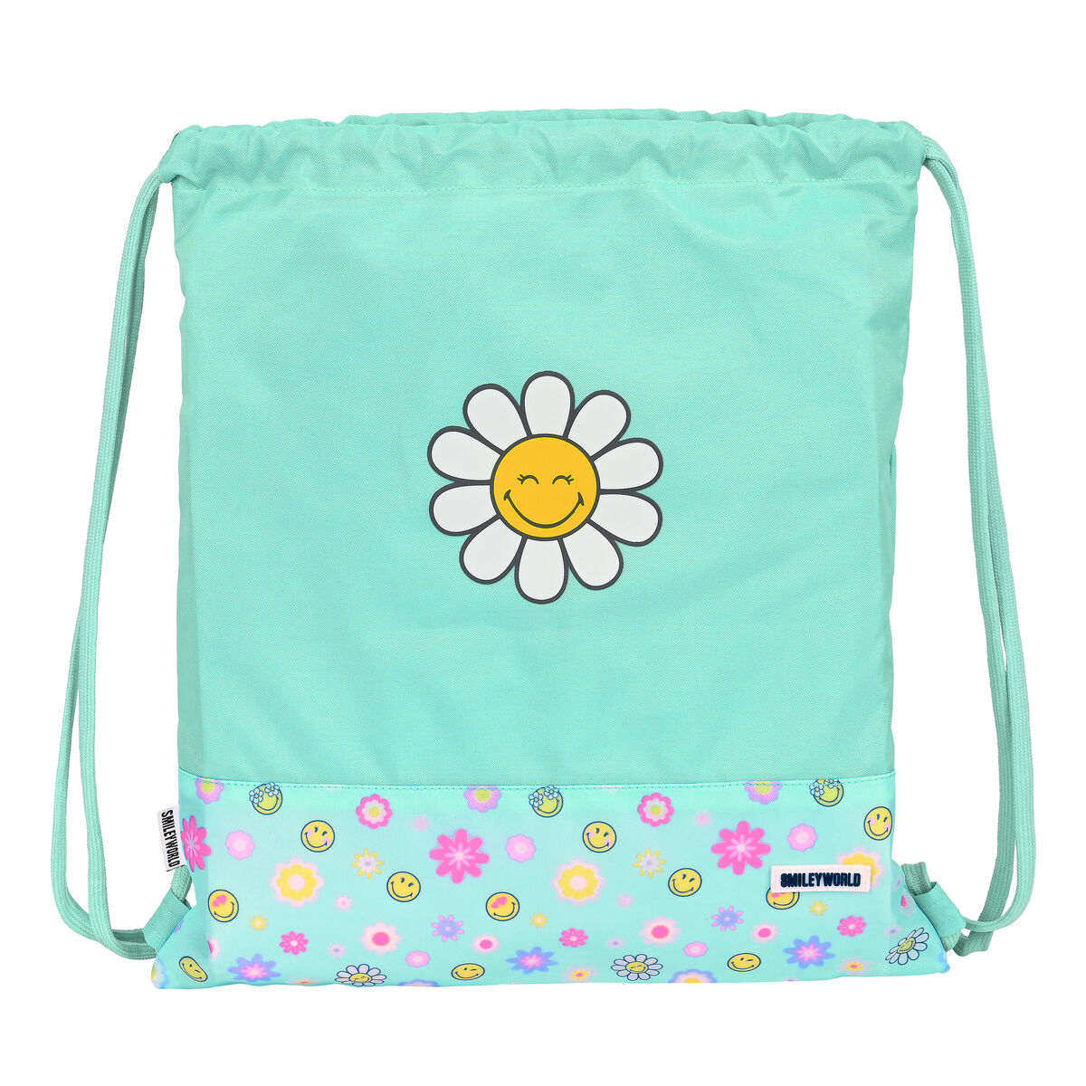 Geantă Rucsac cu Bretele Smiley Summer fun Turquoise (35 x 40 x 1 cm)