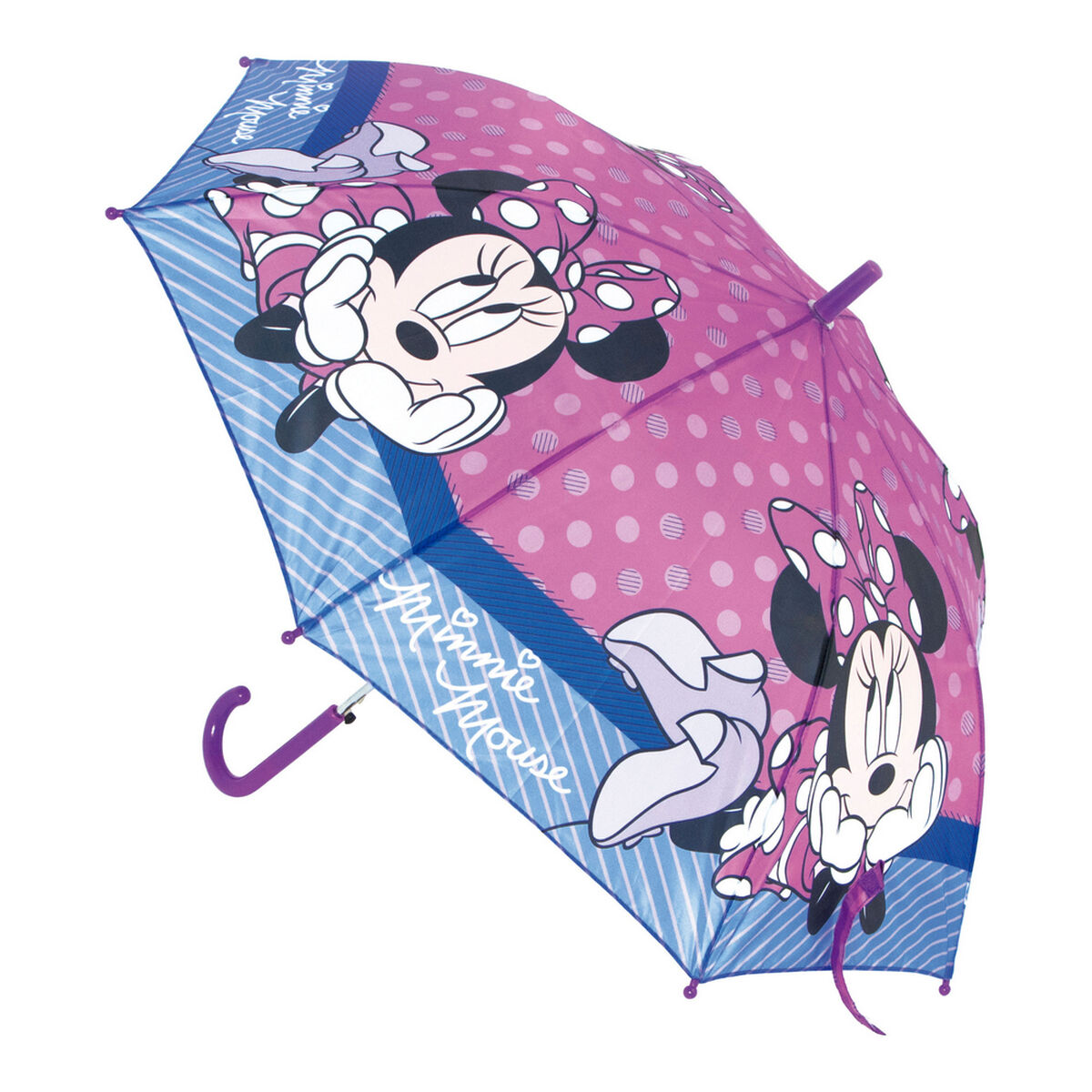 Umbrelă Automată Minnie Mouse Lucky Roz (Ø 84 cm)
