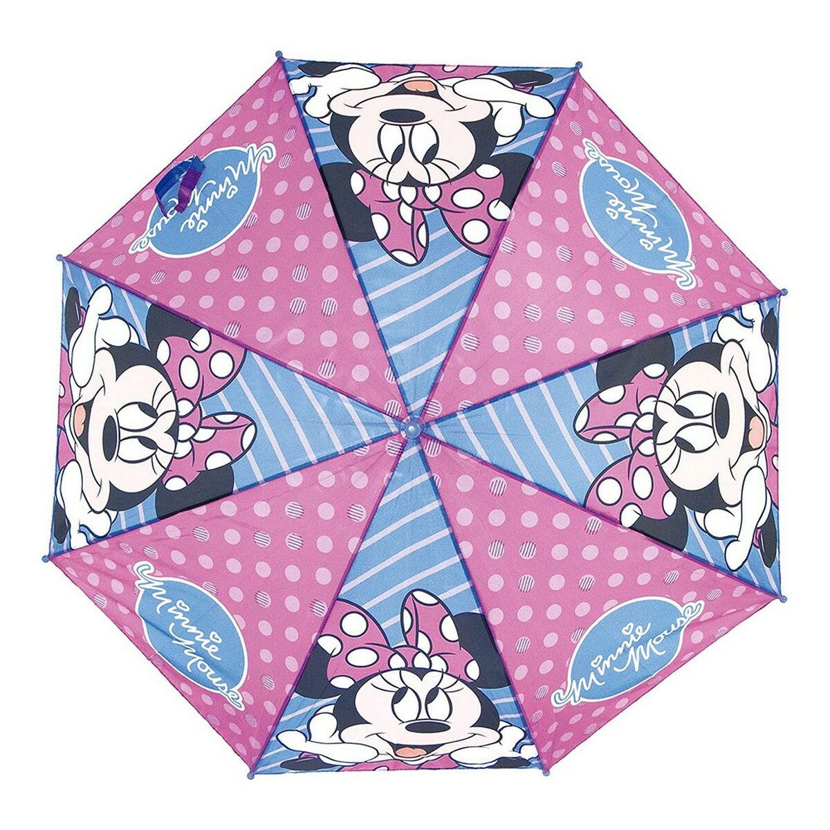 Umbrelă Automată Minnie Mouse Lucky Albastru Roz (Ø 84 cm)
