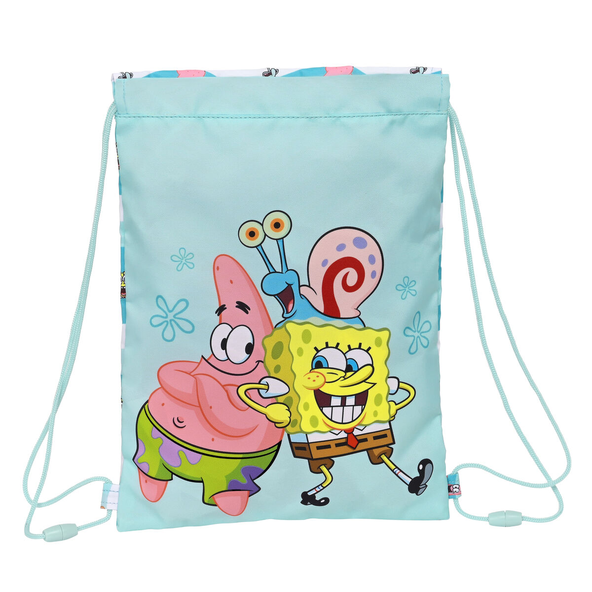 Geantă Rucsac cu Bretele Spongebob Stay positive Albastru Alb (26 x 34 x 1 cm)