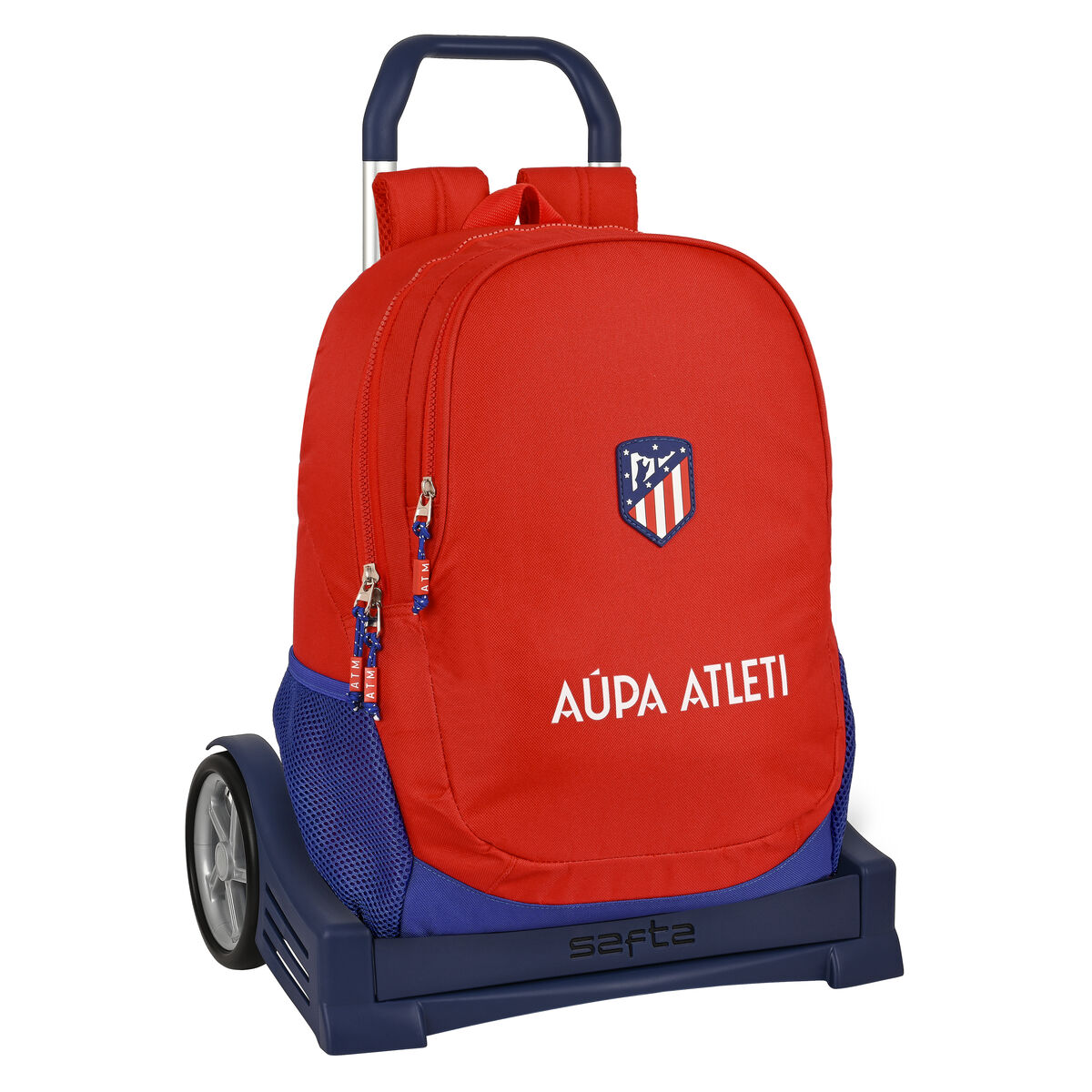 Ghiozdan cu Roți Atlético Madrid Roșu Bleumarin (32 x 44 x 16 cm)