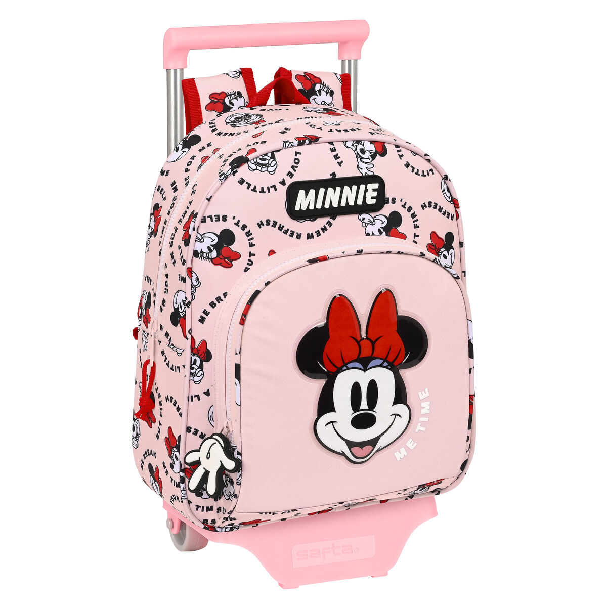 Ghiozdan cu Roți Minnie Mouse Me time Roz (28 x 34 x 10 cm)