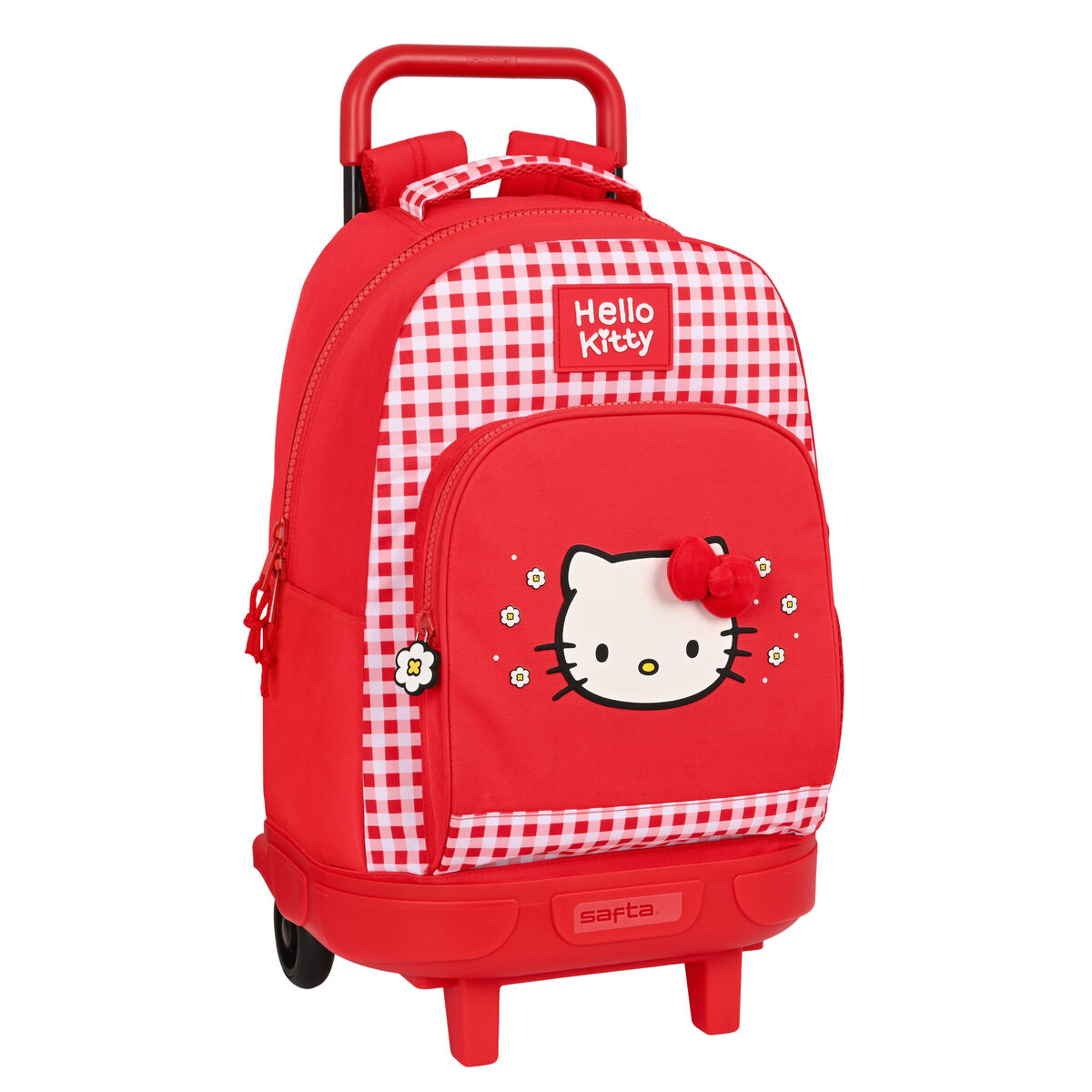Ghiozdan cu Roți Hello Kitty Spring Roșu (33 x 45 x 22 cm)