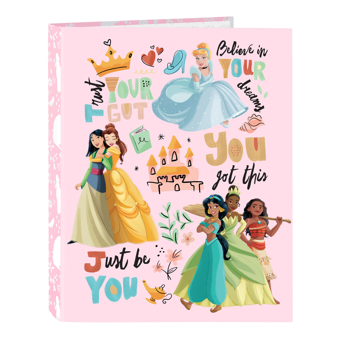 Biblioraft Princesses Disney Magical Bej Roz A4 (26.5 x 33 x 4 cm)