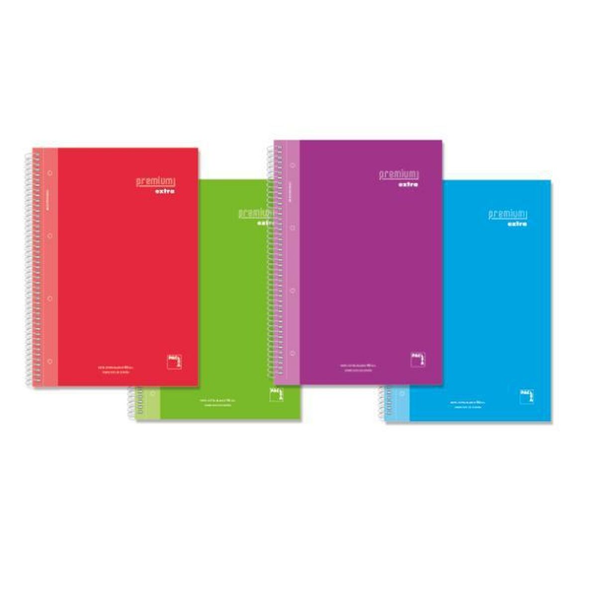 Notebook Pacsa Premium Extra Multicolor 80 Frunze Din A4 (4 Unități)
