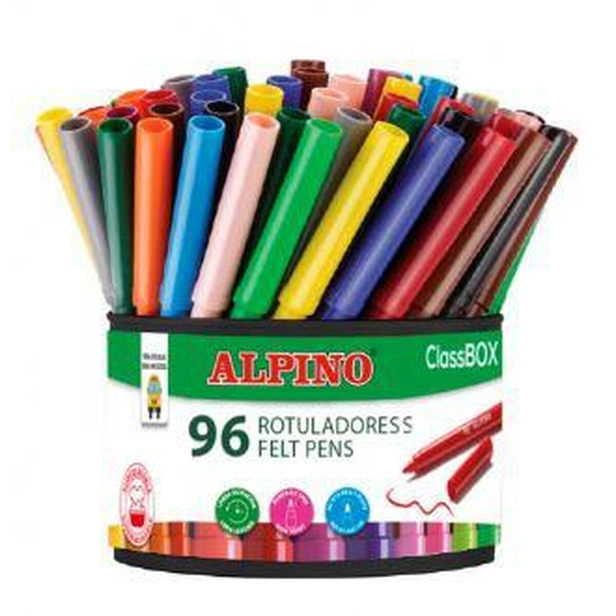 Set de Carioci Alpino ClassBOX Multicolor 96 Piese