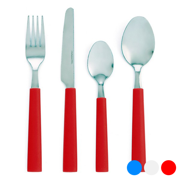 Set de Tacâmuri Quid Habitat (24 pcs) Oțel inoxidabil - Culoare Alb