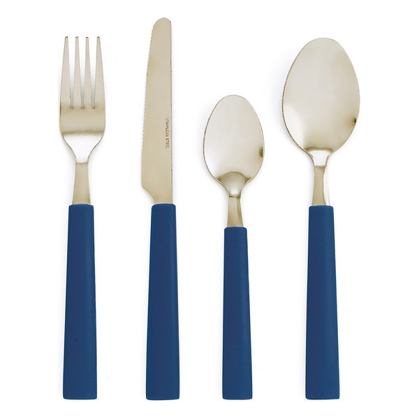 Set de Tacâmuri Quid Habitat (24 pcs) Oțel inoxidabil - Culoare Alb