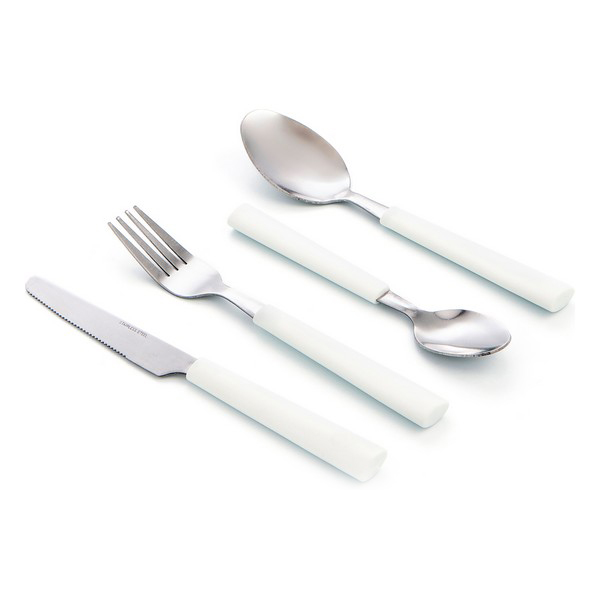 Set de Tacâmuri Quid Habitat (24 pcs) Oțel inoxidabil - Culoare Alb