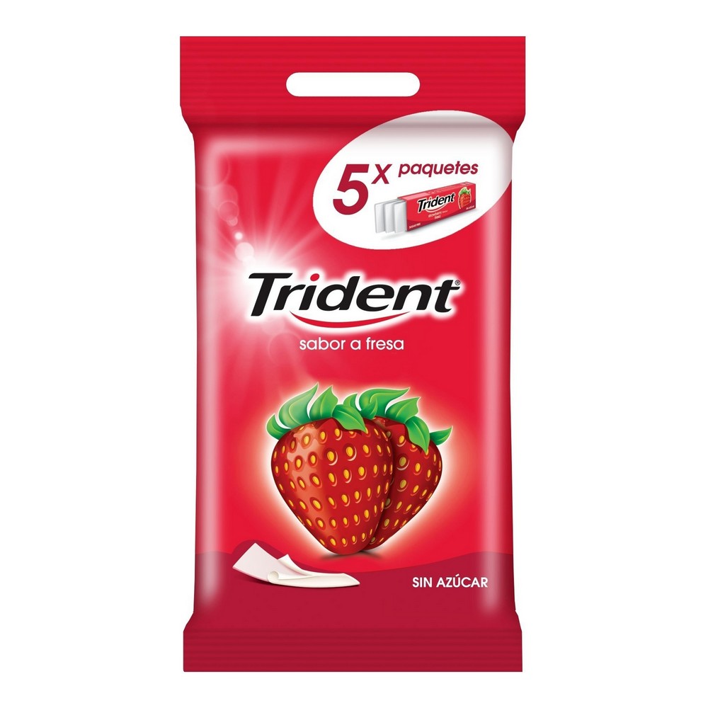 Gumă de mestecat Trident Căpșună (5 packs)