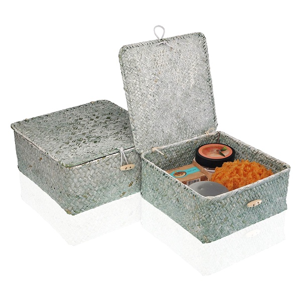 Set de Coșuri Alge marine (2 Piese) (23 x 10 x 23 cm)