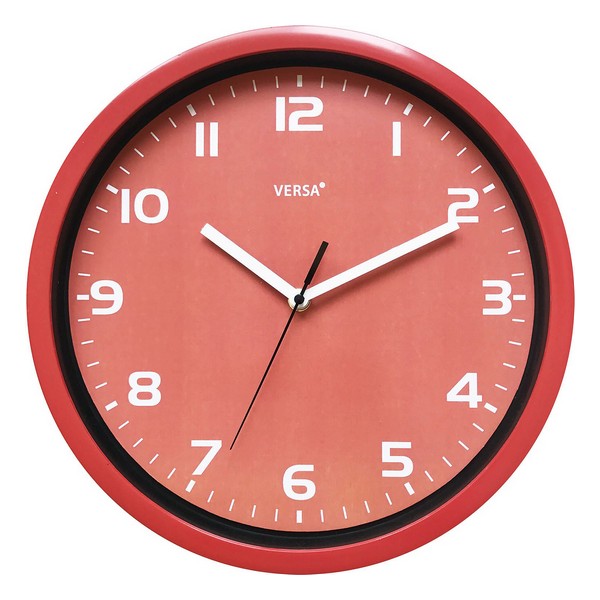 Ceas de Perete (Ø 30 cm) Plastic - Culoare Roșu