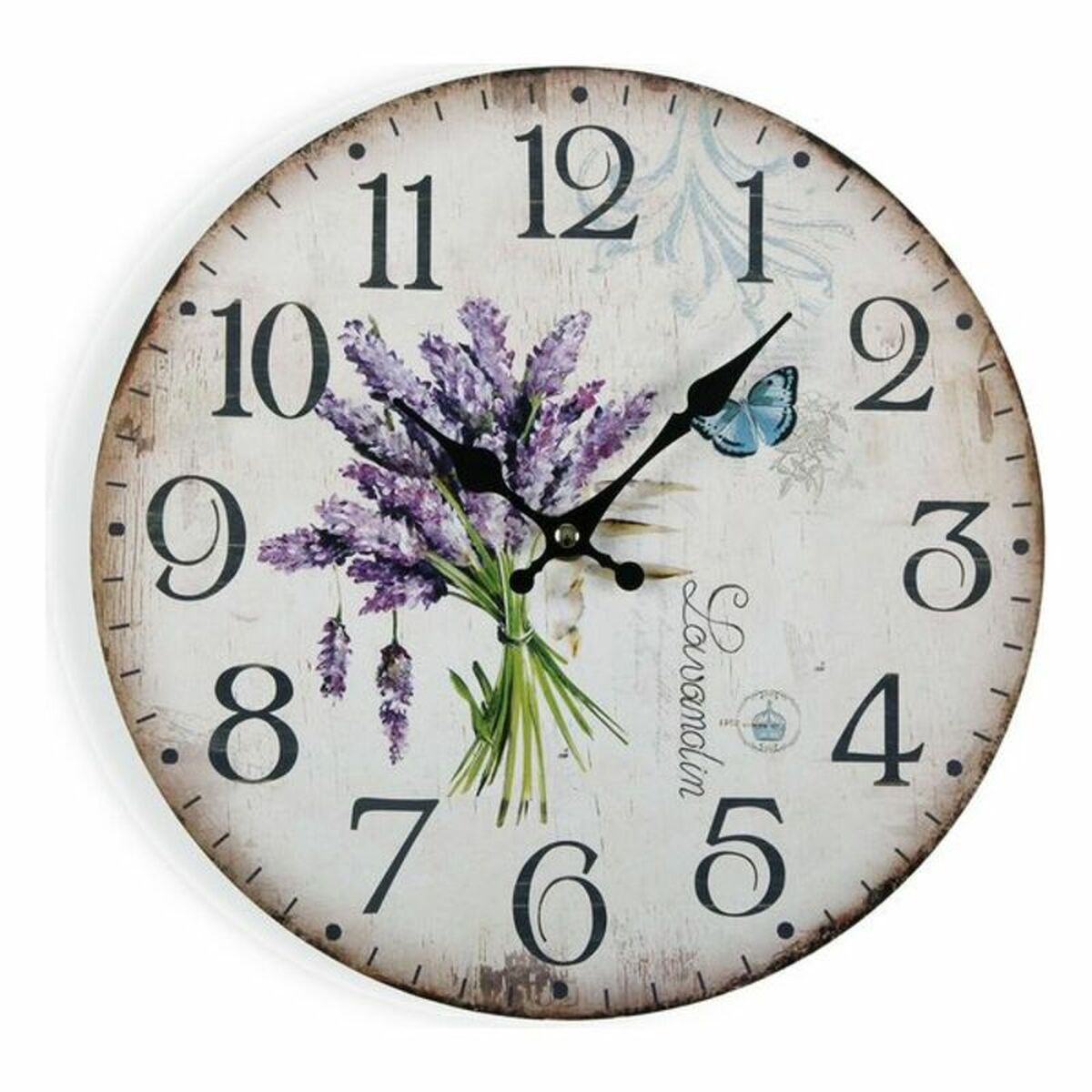 Ceas de Perete Lavender Lemn (4 x 30 x 30 cm)