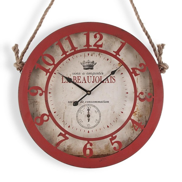 Ceas de Perete Vintage Cu şir Metal (Ø 50 cm)