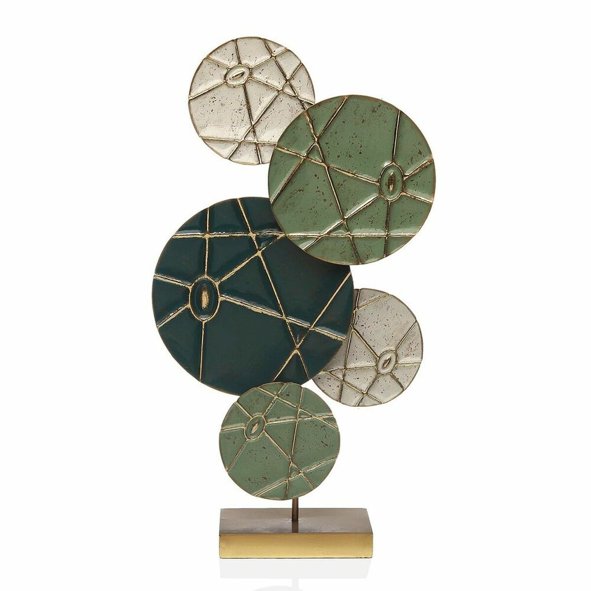 Figură Decorativă Cercuri Metal (9,5 x 61,6 x 34,3 cm)