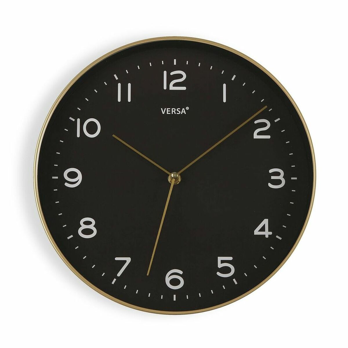 Ceas de Perete Negru Auriu* PU (30,5 x 4,3 x 30,5 cm)