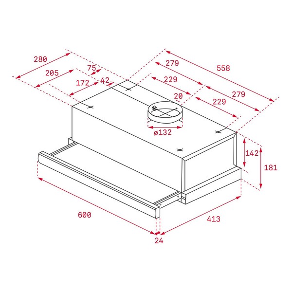 Hotă Convențională Teka TL 6310 332 m3/h 65 dB 231W (60 cm) (Refurbished B)