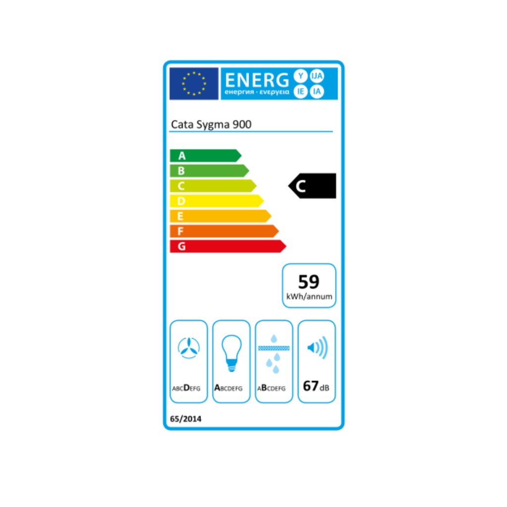 Hotă Convențională Cata ISLA SYGMA 900 90 cm 780 m3/h 65 dB 240W Oțel inoxidabil