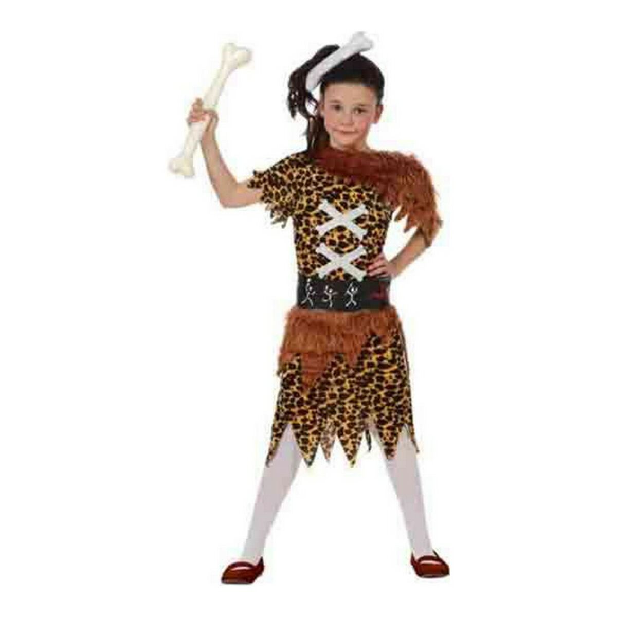 Costum Deghizare pentru Copii Fata Cavernicolă - Mărime 5-6 Ani