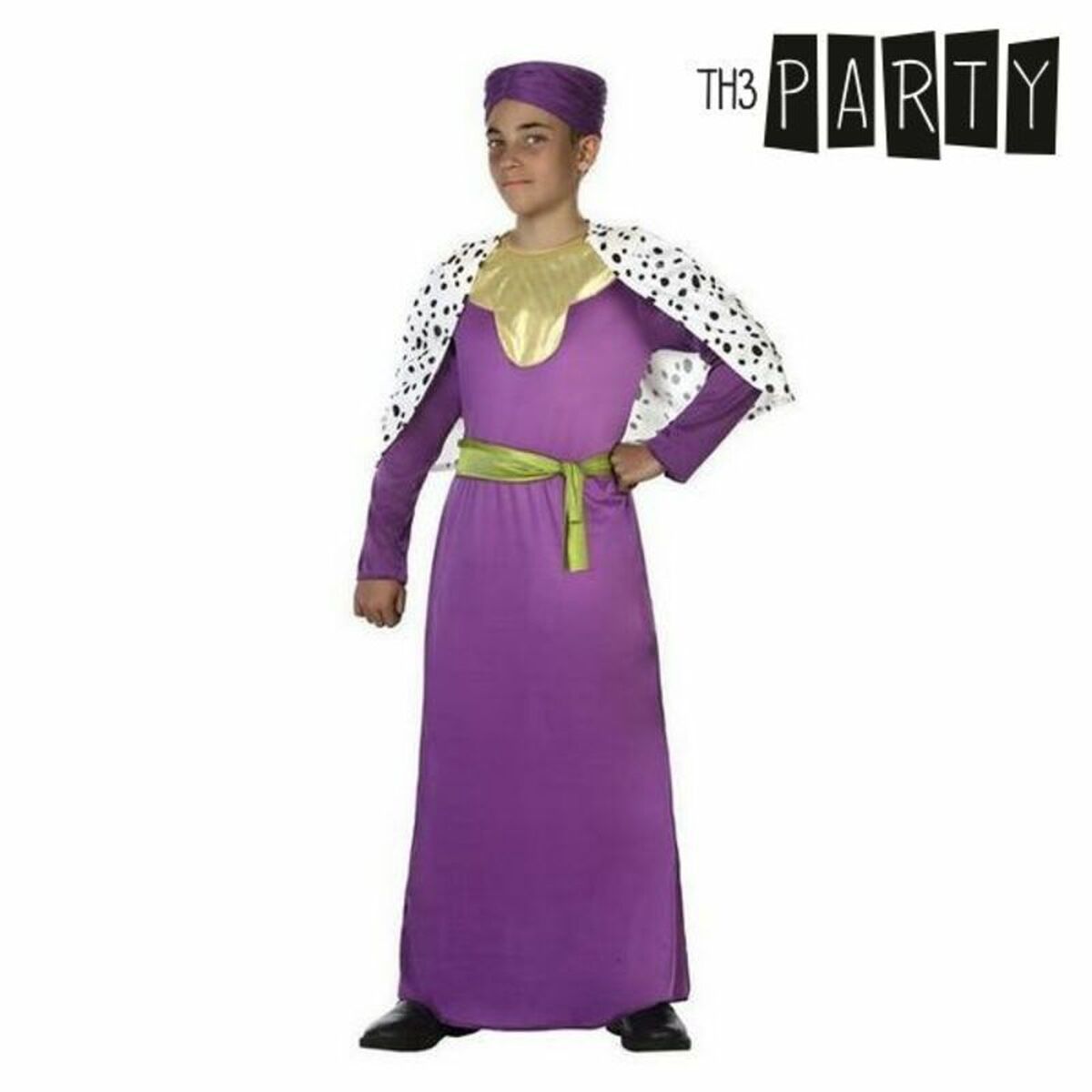 Costum Deghizare pentru Copii Regele mag baltazar (4 Pcs) - Mărime 3-4 Ani