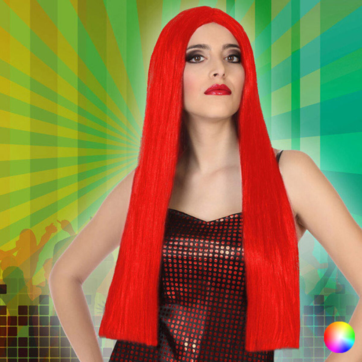 Long Haired Wig 117762 - Culoare Roșu