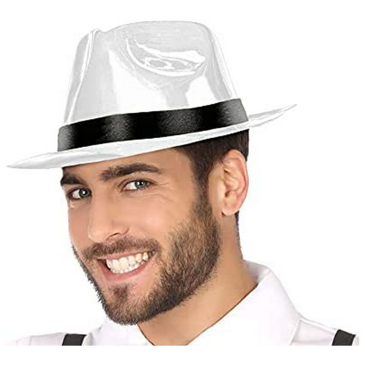 Pălărie Gangster Poliester Alb Anii 20