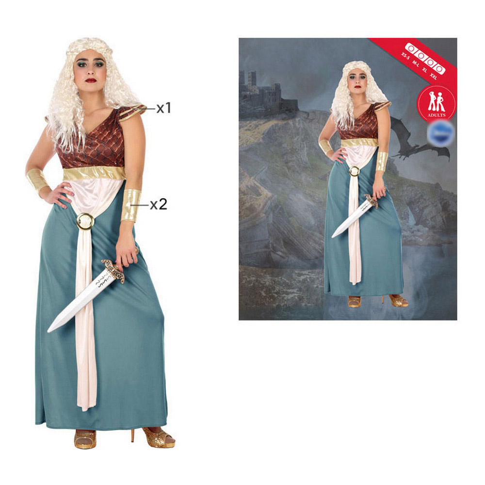 Costum Deghizare pentru Adulți Prințesă Medievală (3 pcs) - Mărime XS/S