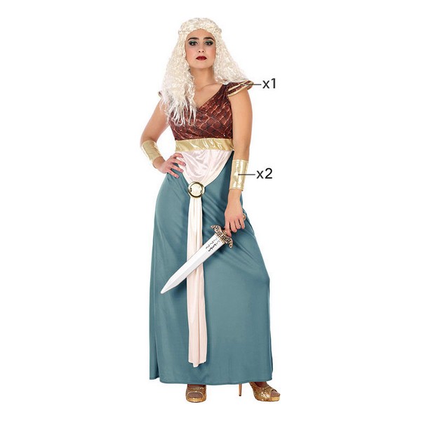 Costum Deghizare pentru Adulți Prințesă Medievală (3 pcs) - Mărime XS/S